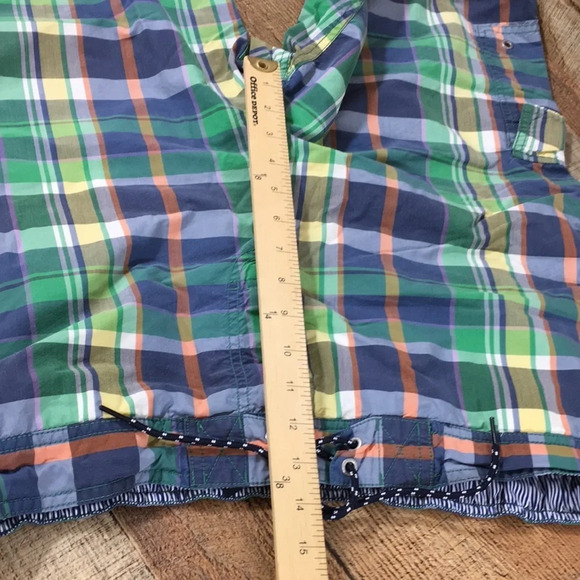 Tommy Hilfiger Board Shorts Mens XXL Green Plaid Swim Trunks Surf Summer Beach - Picture 14 of 16